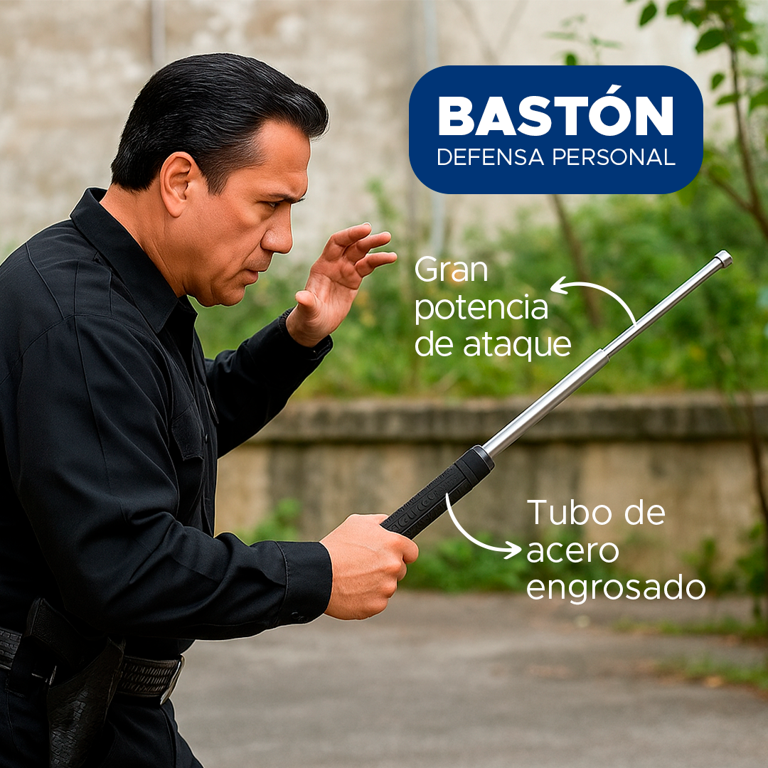 🚨 Bastón Retráctil en Acero – Cuida de ti en todo momento🛡️