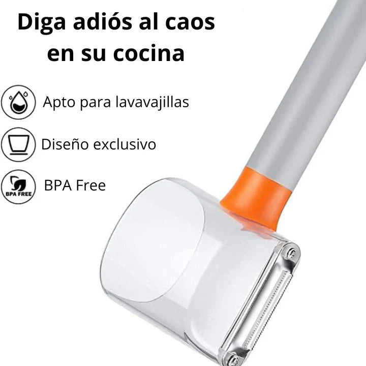 Pelador multifuncional con depósito™ para Frutas y Verduras