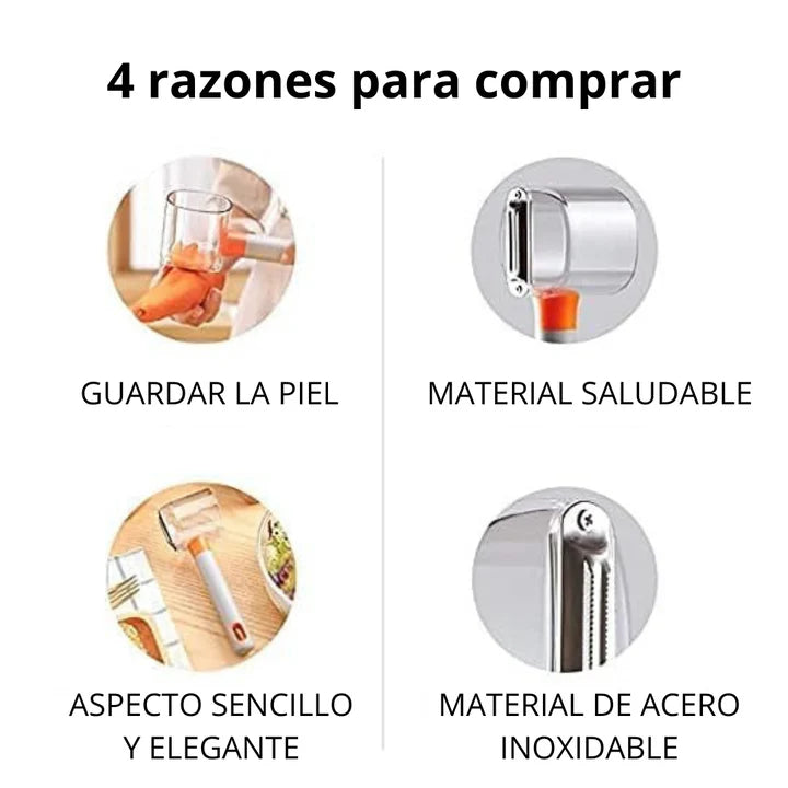 Pelador multifuncional con depósito™ para Frutas y Verduras
