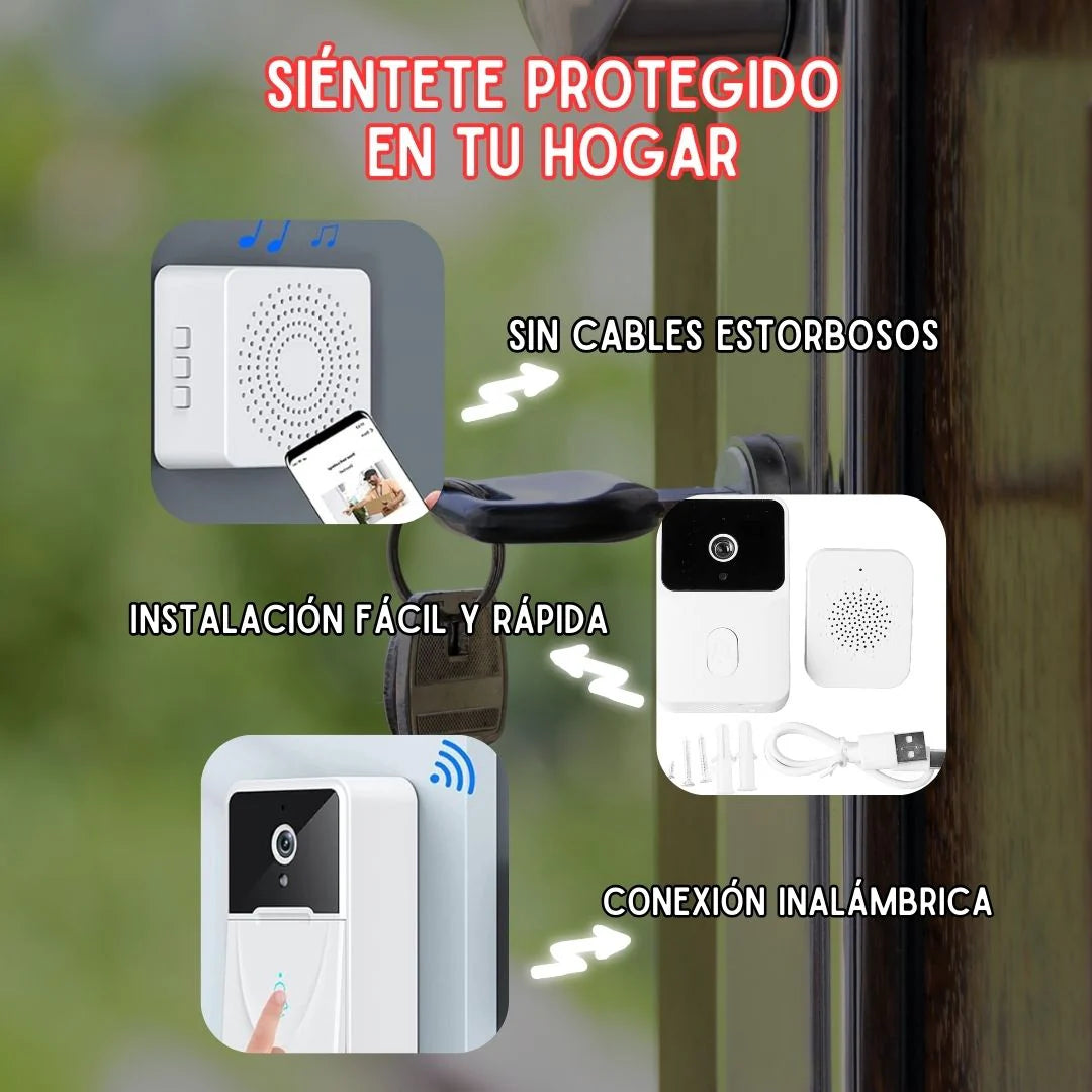 🚨OFERTA TIMBRE INTELIGENTE INALAMBRICO CON CAMARA, FULL VISIÓN, PROTEGE TU HOGAR SIEMPRE