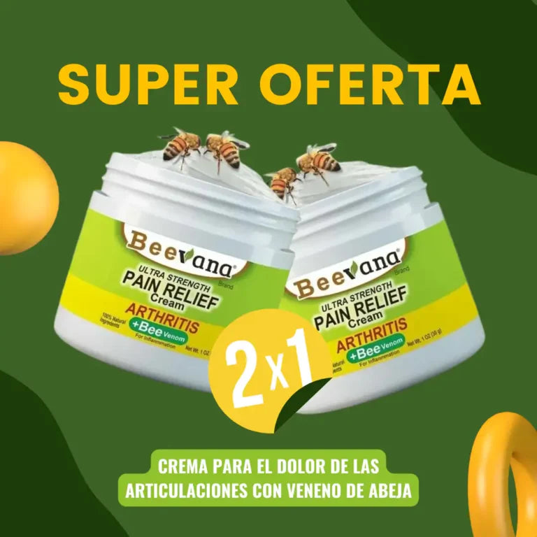 🔥OFERTA PAGA 1 Y LLEVA 2 - Crema de terapia para Artritis, Reumatismo, Dolor de huesos, a base de veneno de abeja Beevana™