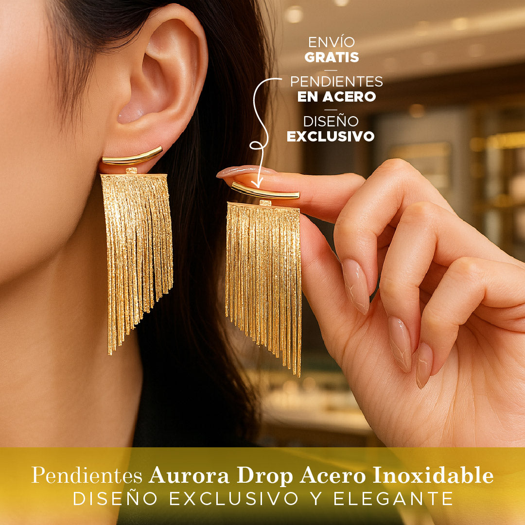 🌙 PENDIENTES DE ACERO INOXIDABLE AURORA DROP™ ✨