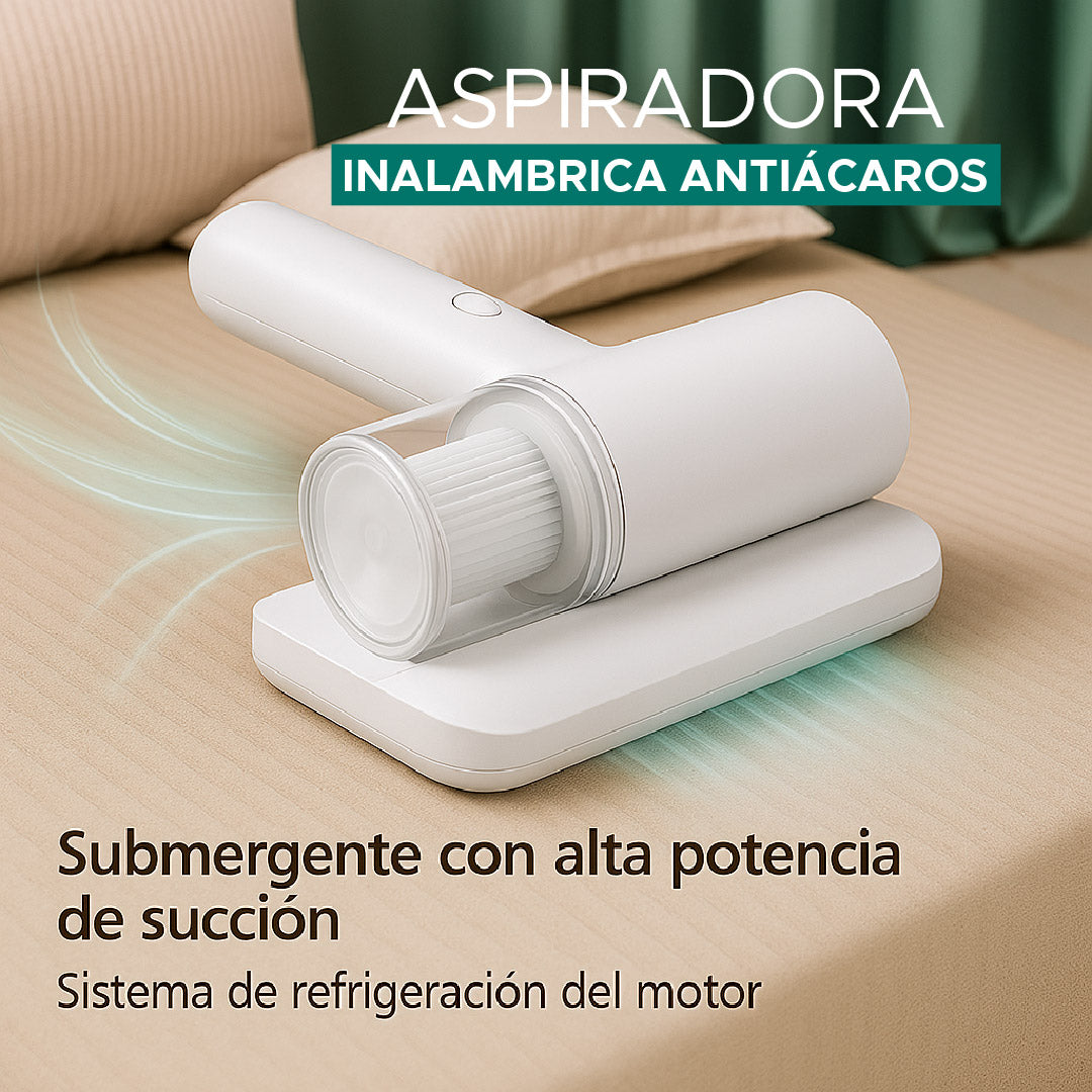🌀 Aspiradora Antiácaros Inalámbrica Recargable 👌