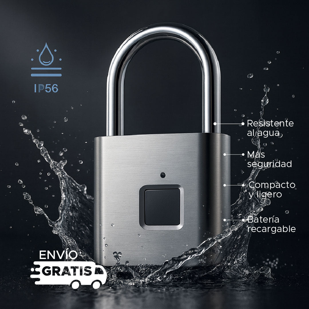 🔒 SmartLock Candado de acero con Huella Biométrico 🛡️