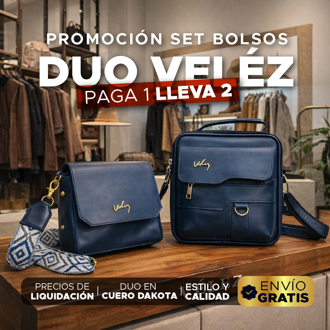 👜🔥✨ SET BOLSO VÉLEZ DUO DAKOTA ✨🔥PARA EL Y ELLA