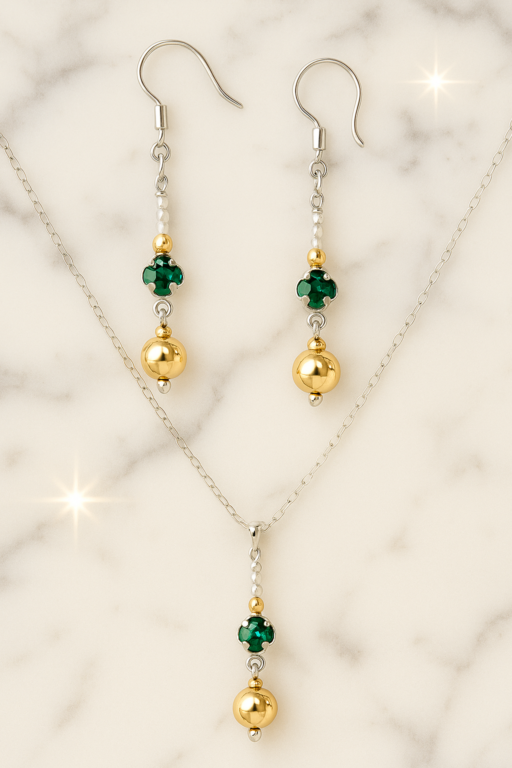 ⭐SET ZARÉ EN PLATA Y ORO LAMINADO✨