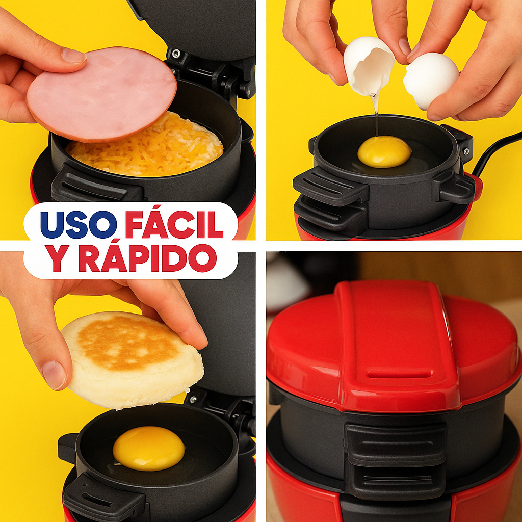 MÁQUINA MULTI RECETAS 3 EN 1 🍔🍳🥓 Desayunos Perfectos✨