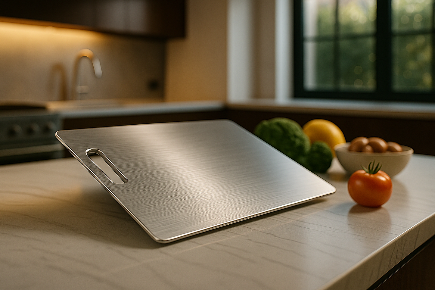 🔥STEELCHOP® TABLA EN ACERO ANTIBACTERIAL CON ALTA DURABILIDAD🔪