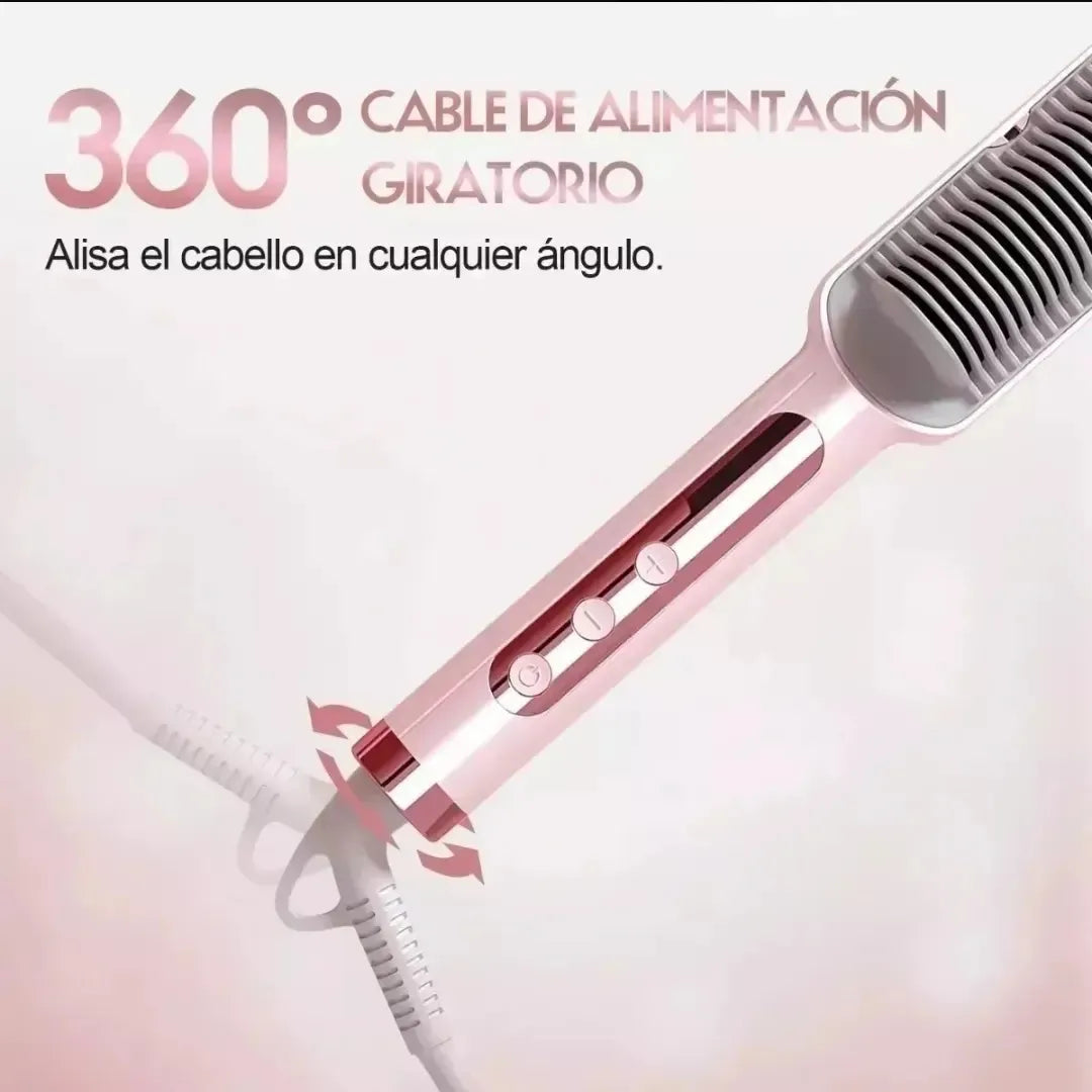 Cepillo alisador HairPro , Cabello liso en minutos