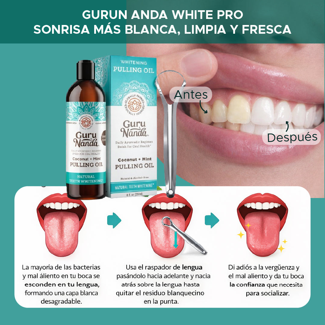 🦷✨💎 GURU NANDA™ 💎✨🦷 EL MEJOR BLANQUEADOR PARA ELIMINAR SARRO Y HALITOSIS