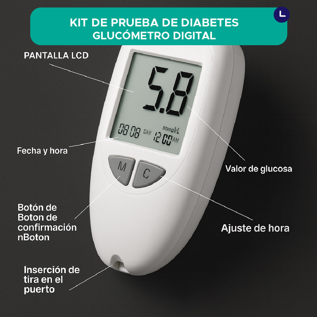 🩺 🩸 CONTROLGLUC KIT DE PRUEBA DE DIABETES🩺💉