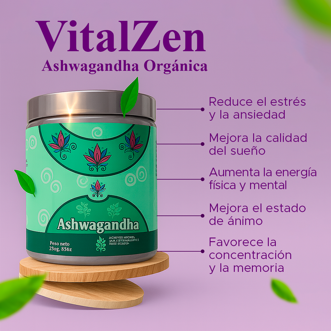 🌱 VitalZen™ Frasco de Ashwagandha Premium Equilibrio Natural Himalaya🌱