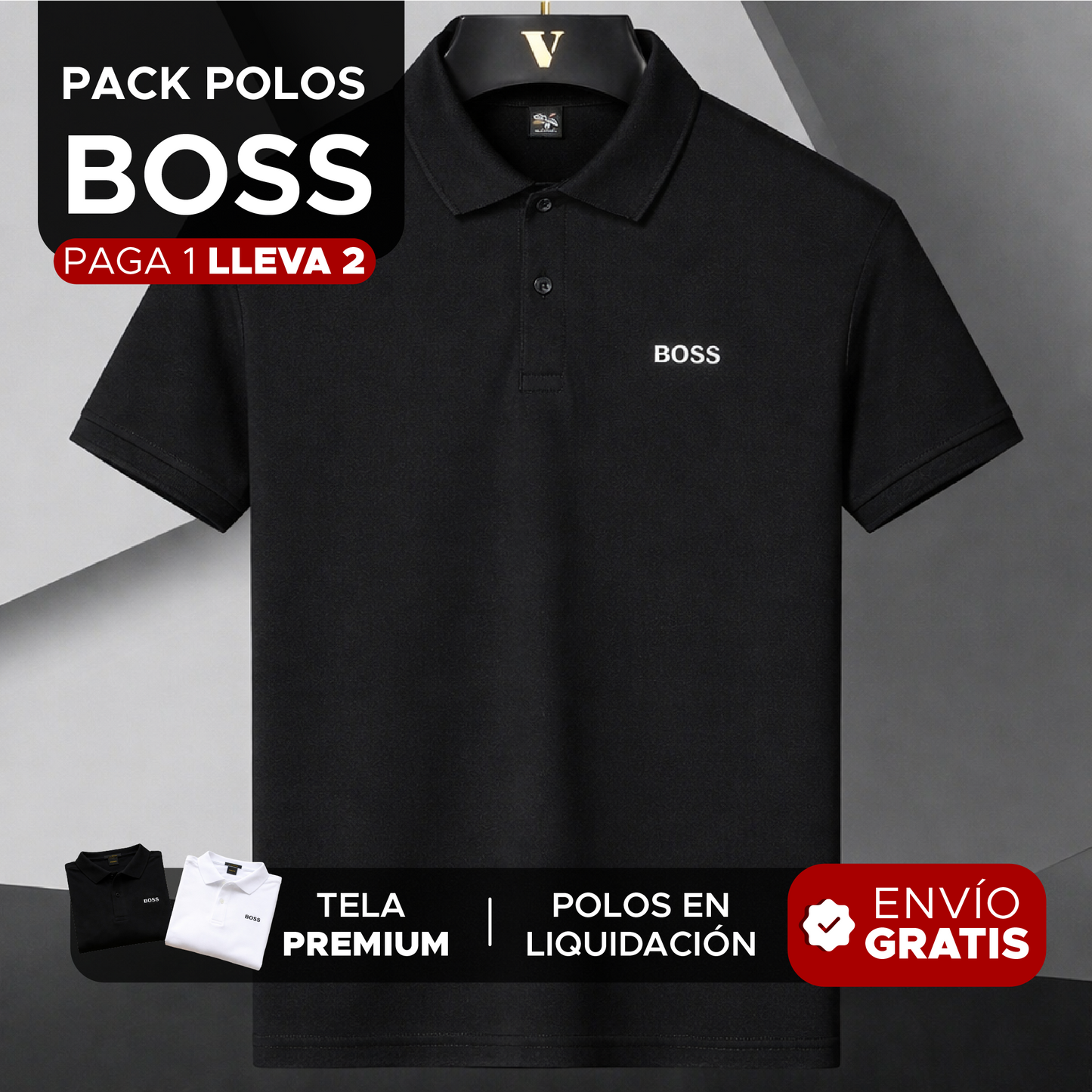 🚨🔥 POLOS BOSS — Pack Liquidación: ¡Paga 1 y Llévate 2! 🔥🚨