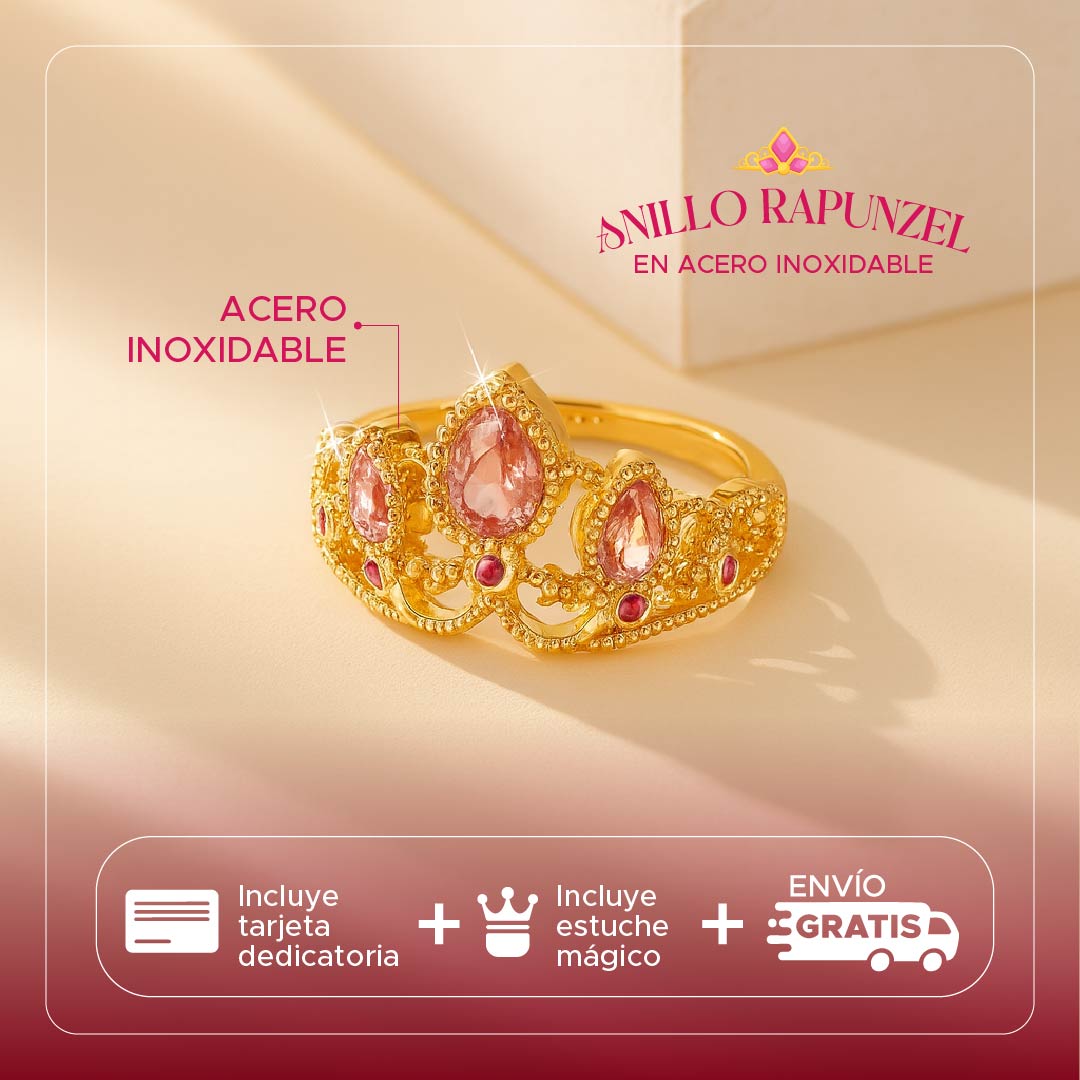 💍✨ Anillo Rapunzel™ Brillo de Princesa - Ajustable En acero inoxidable ✨👑