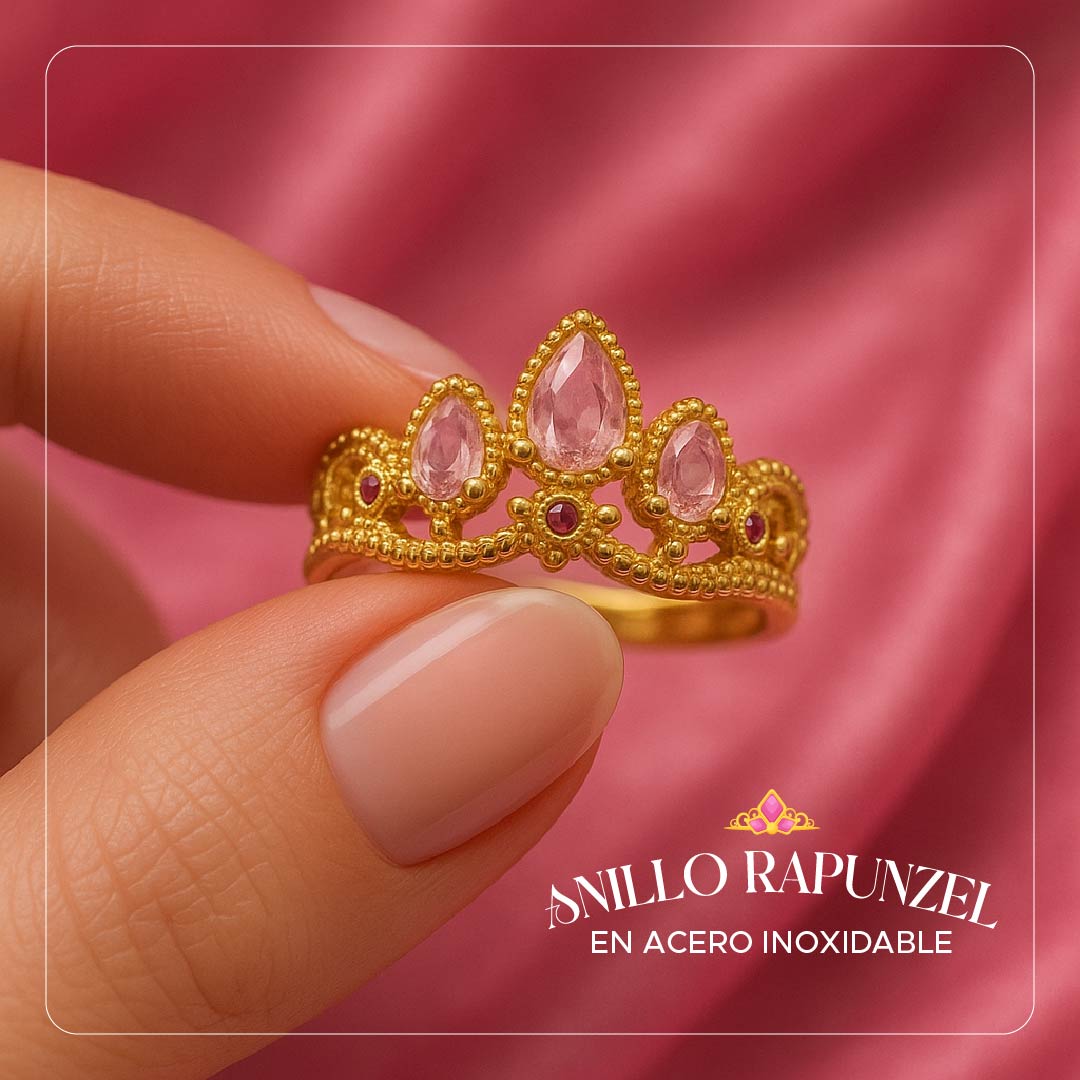 💍✨ Anillo Rapunzel™ Brillo de Princesa - Ajustable En acero inoxidable ✨👑