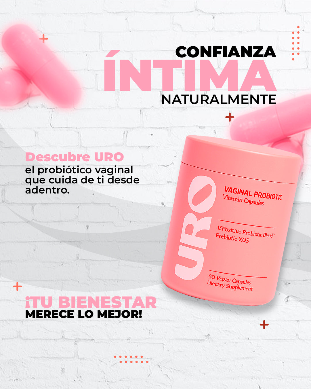 PAGA 1 Y LLEVA 2🌷URO - Probióticos para mujeres👩🏻, regula el PH, elimina olores,🍓balancea la flora vaginal