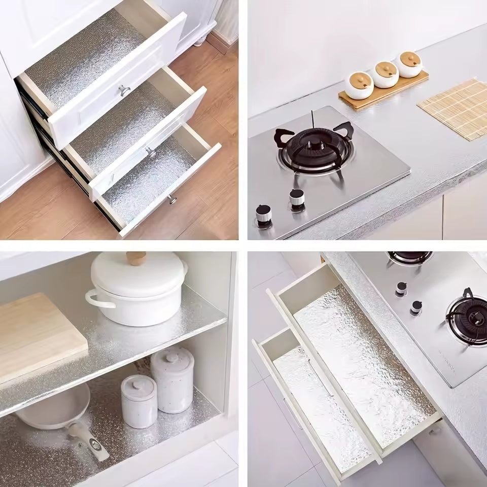 🛠️PAPEL ALUMINIO ULTRA-ADHESIVO COCINA LIMPIA EN SEGUNDOS✨ 5Mts x 60 Cm