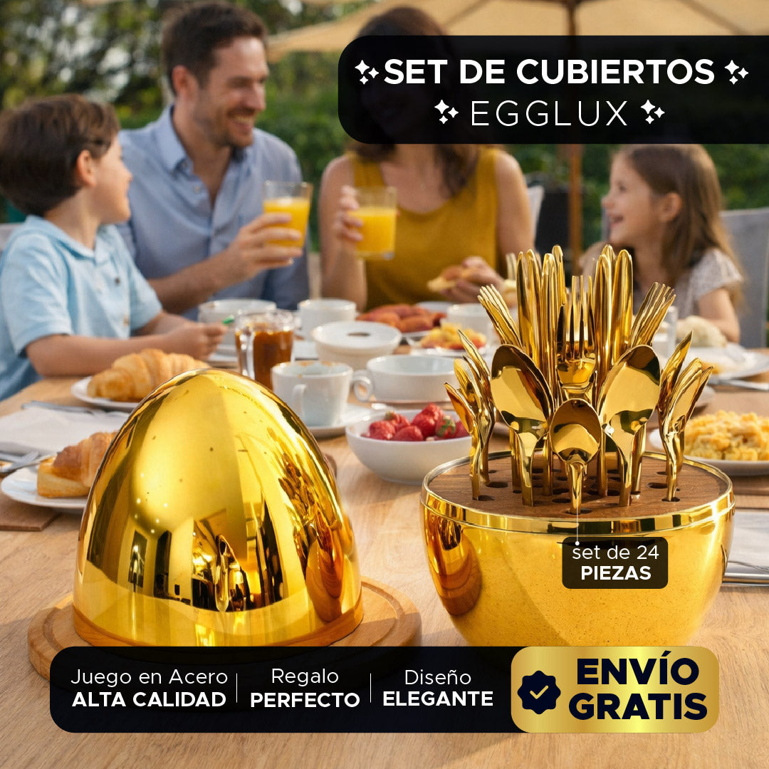 🥚💎 EGGLUX™ – SET DE CUBIERTOS PREMIUM✨