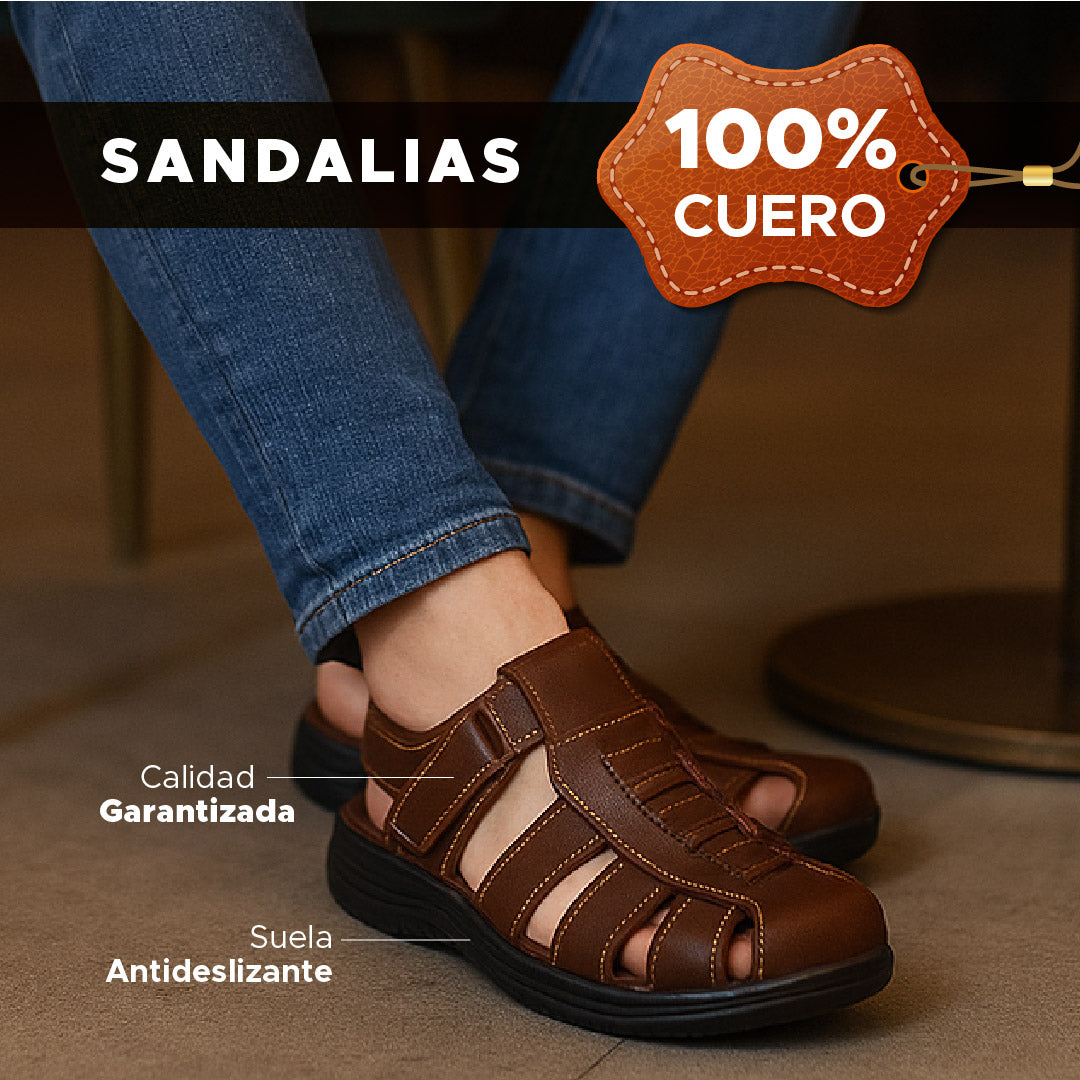 Sandalias en Cuero PrimeLeather™ Calidad Garantizada✅