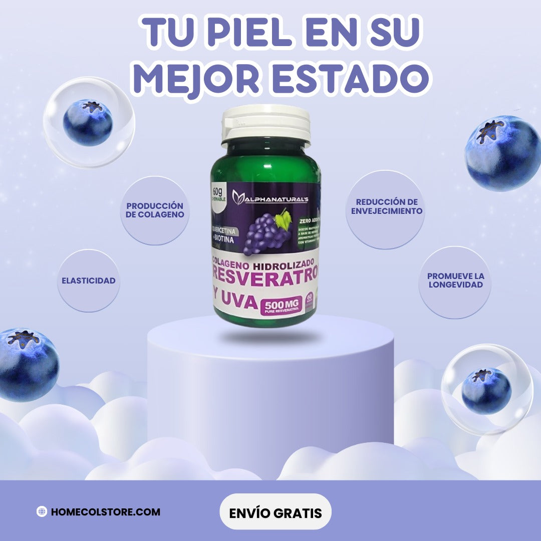 🍇RESVERATROL ELIXIR PARA LA JUVENTUD ANTIENVEJECIMIENTO Y MULTIVITAMÍNICO