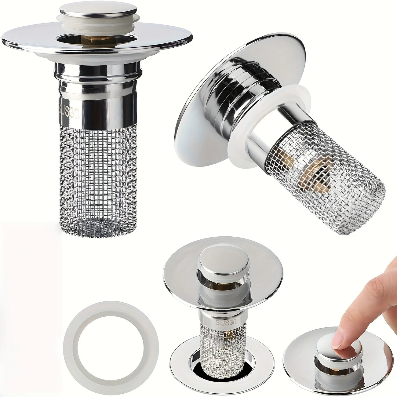 🚨PAGA 1 Y LLEVA 2 Tapones en acero inoxidable AquaSteel™, sella y drena con un toque 👍