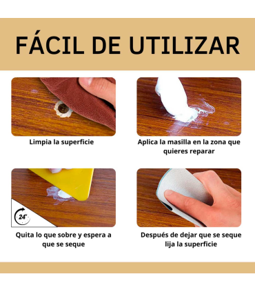✨MADECRIL MASILLA REPARADORA PARA IMPERFECCIONES EN MADERA, RESTAURA TUS MUEBLES