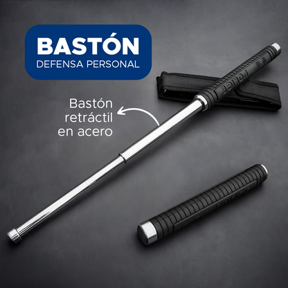 🚨 Bastón Retráctil en Acero  – Cuida de ti en todo momento🛡️