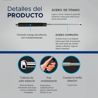 🚨 Bastón Retráctil en Acero  – Cuida de ti en todo momento🛡️