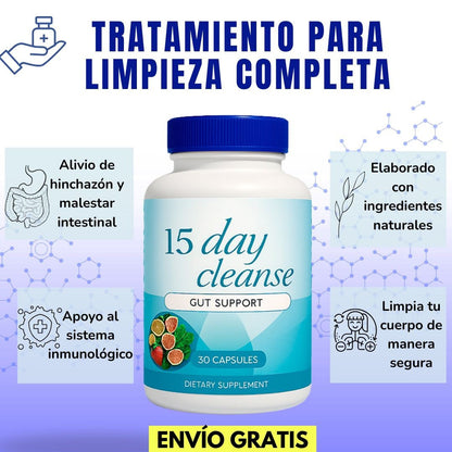 💊TRATAMIENTO EN CÁPSULAS PARA LIMPIEZA INTESTINAL- 15 DAY CLEANSE🌱