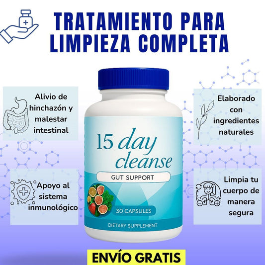 💊TRATAMIENTO EN CÁPSULAS PARA LIMPIEZA INTESTINAL- 15 DAY CLEANSE🌱