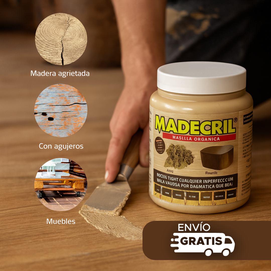 ✨MADECRIL MASILLA REPARADORA PARA IMPERFECCIONES EN MADERA, RESTAURA TUS MUEBLES