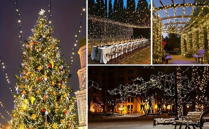 💡Luces Led Exteriores e interiores Con Panel Solar (200 Luces)🎄