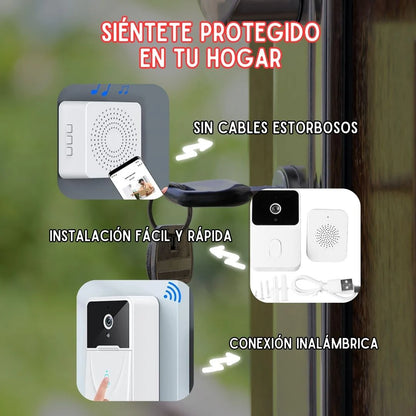 🚨OFERTA TIMBRE INTELIGENTE INALAMBRICO CON CAMARA, FULL VISIÓN, PROTEGE TU HOGAR SIEMPRE