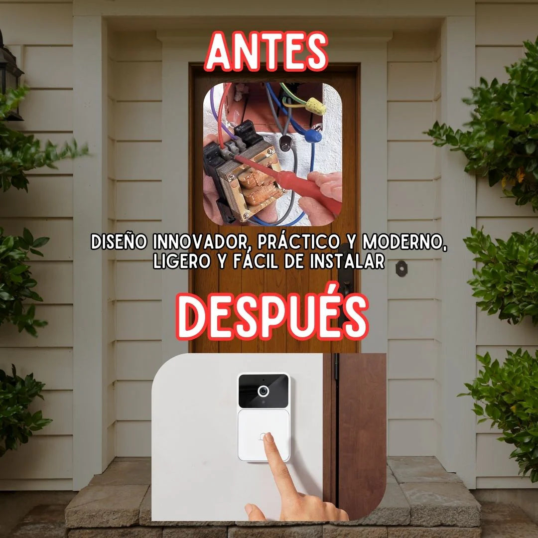 🚨OFERTA TIMBRE INTELIGENTE INALAMBRICO CON CAMARA, FULL VISIÓN, PROTEGE TU HOGAR SIEMPRE