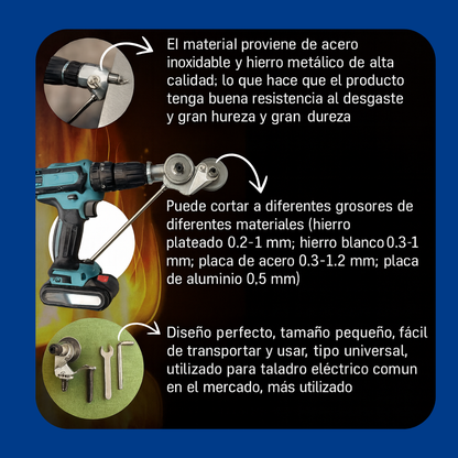 🌀 MetalCut Pro™ ⚡ Cortador de Metal para Taladro