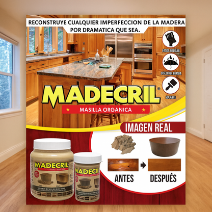✨MADECRIL MASILLA REPARADORA PARA IMPERFECCIONES EN MADERA, RESTAURA TUS MUEBLES