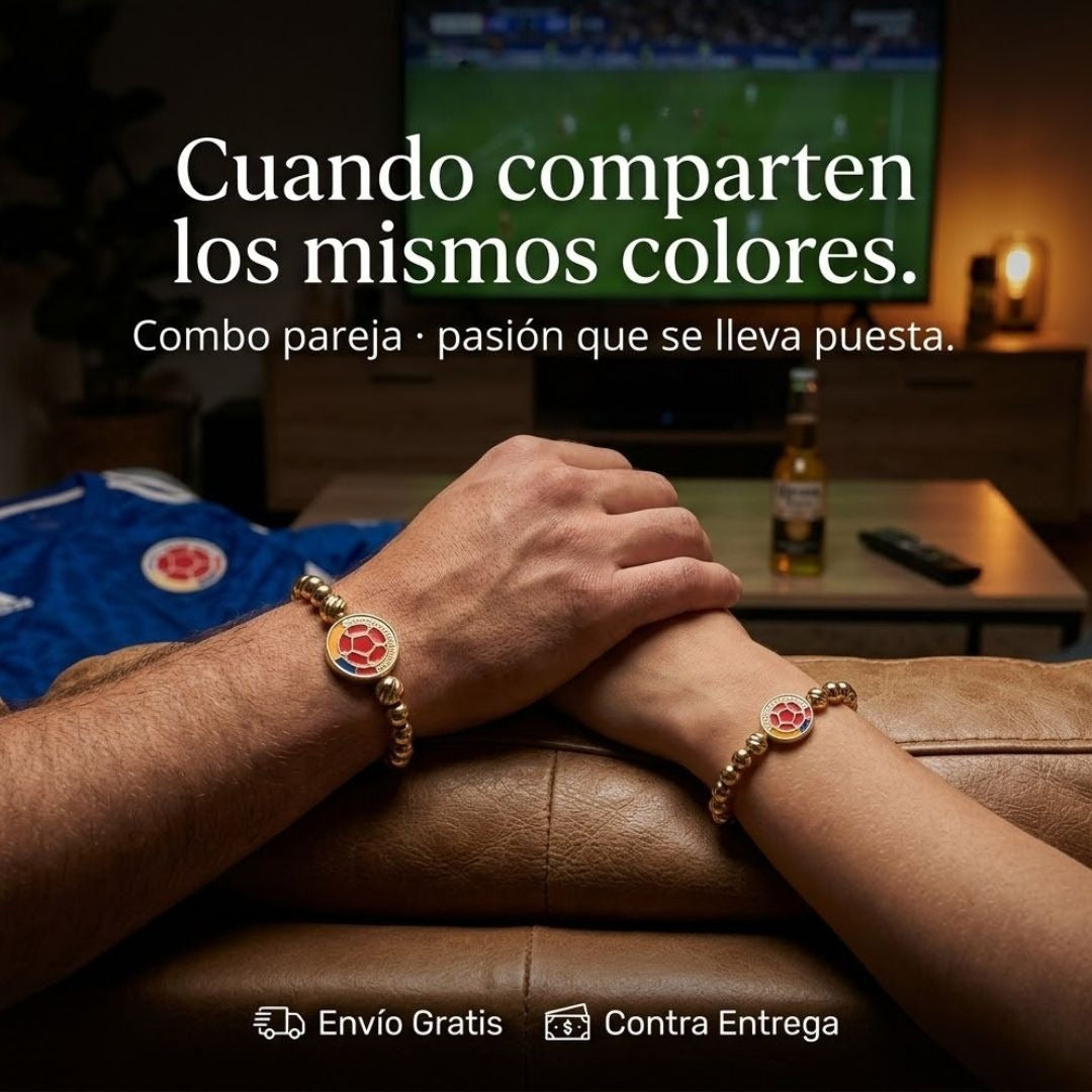 ⚽🔥 ¡SET X 2 PULSERAS CON BALINES EN BAÑO DE ORO! PASIÓN POR LA SELECCIÓN🔥⚽