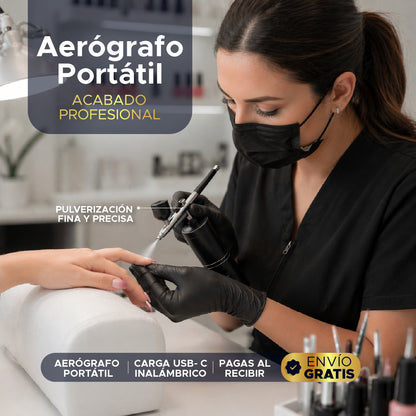 ✨ AirPro Black™ 🖤 Aerógrafo portátil inalámbrico 🔋📲Cientos de usos