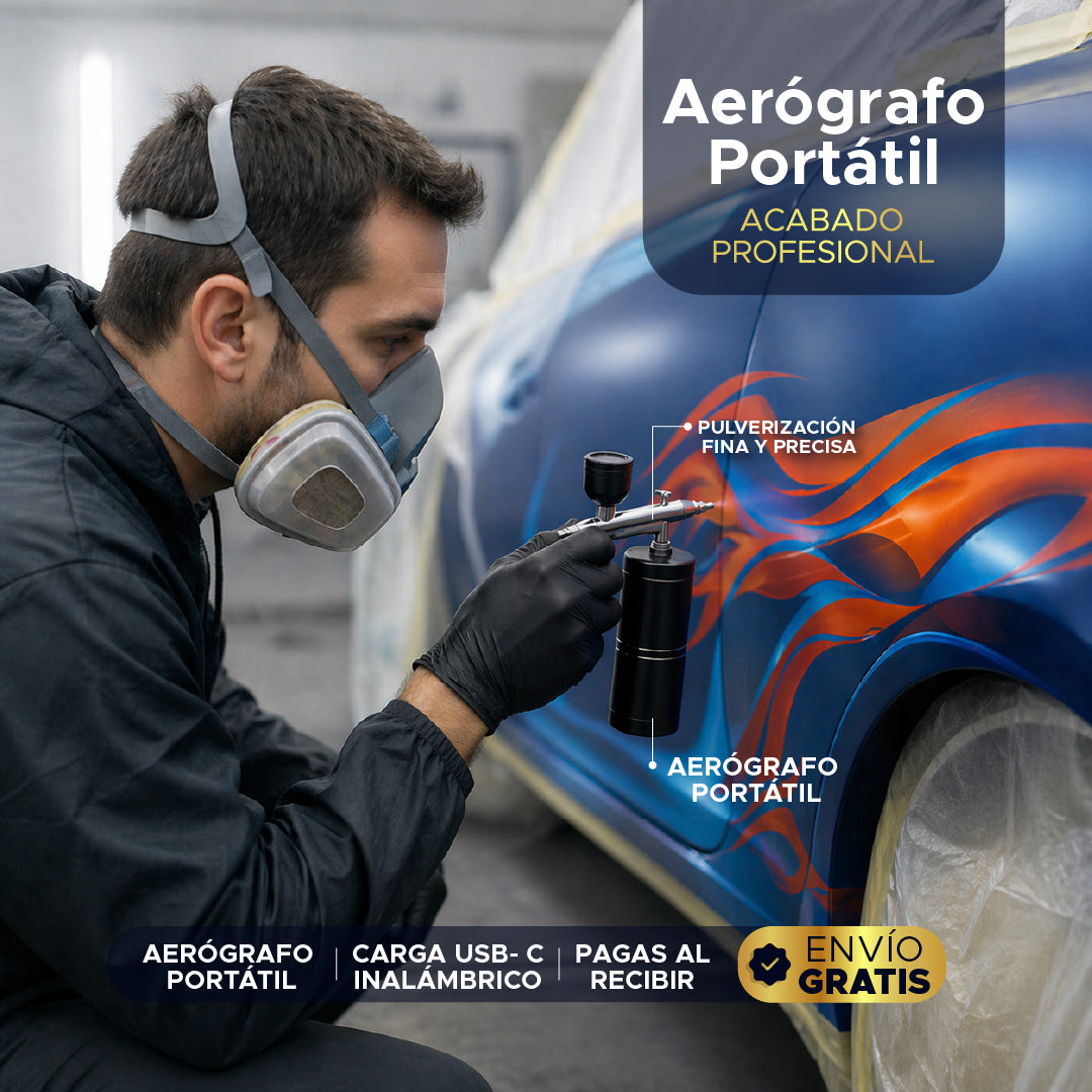 ✨ AirPro Black™ 🖤 Aerógrafo portátil inalámbrico 🔋📲Cientos de usos
