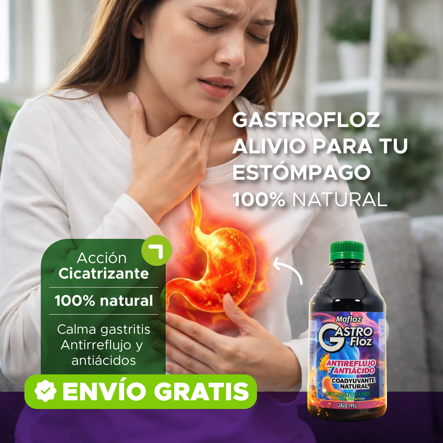 🌿🔥 GASTRO FLOZ  🛡️ ANTIREFLUJO & ANTIÁCIDO 100% NATURAL 💚🔥