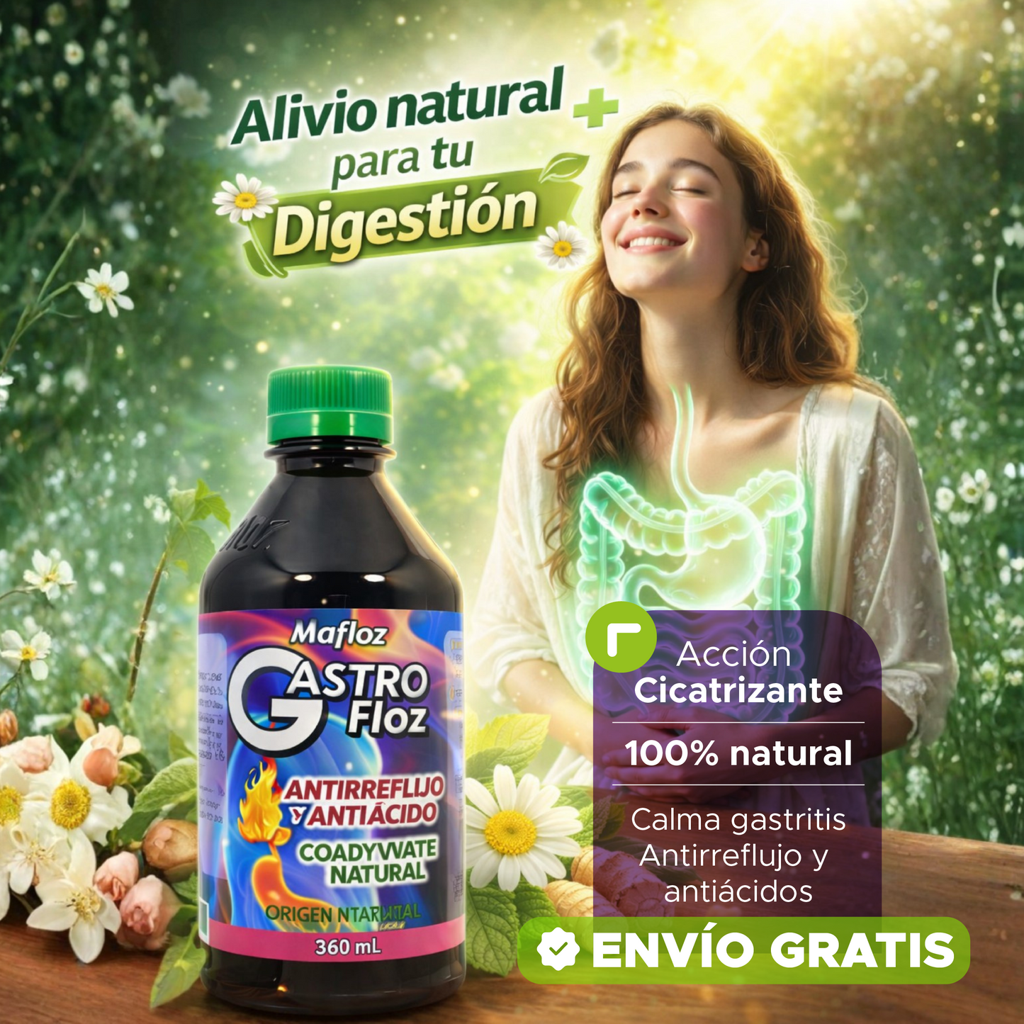 🌿🔥 GASTRO FLOZ  🛡️ ANTIREFLUJO & ANTIÁCIDO 100% NATURAL 💚🔥