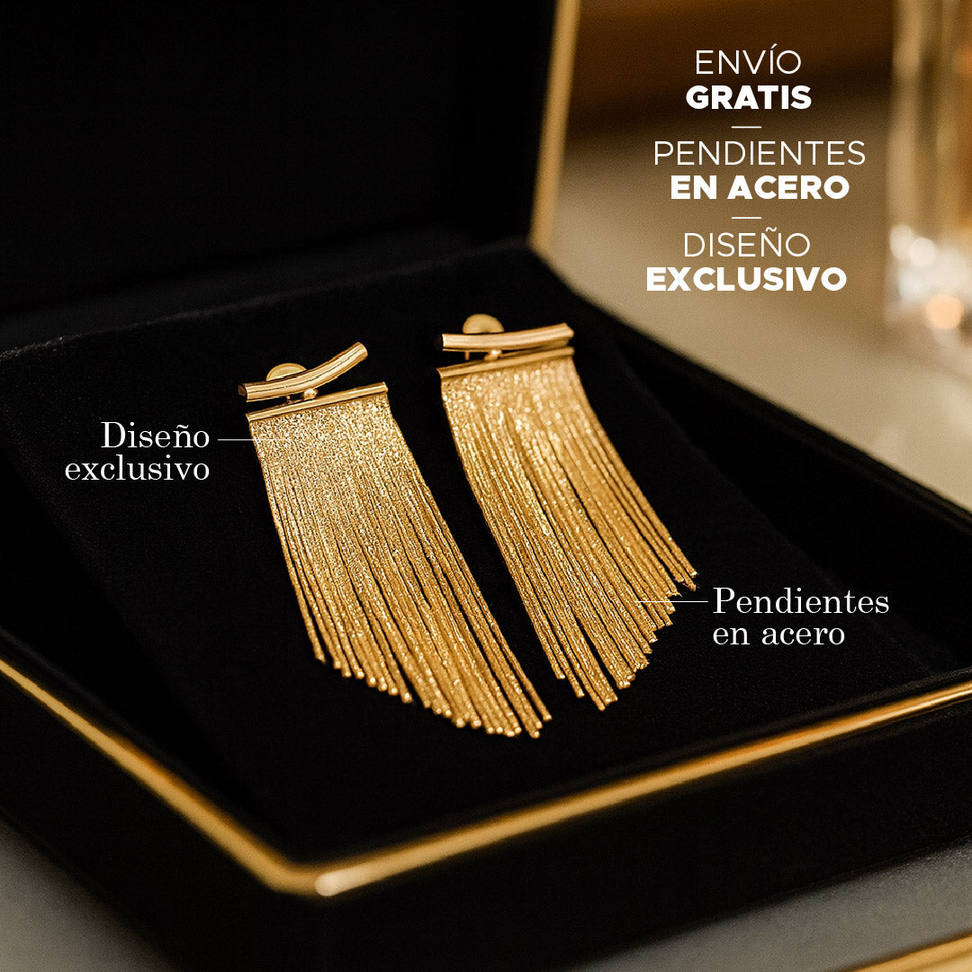 🌙 PENDIENTES DE ACERO INOXIDABLE AURORA DROP™ ✨