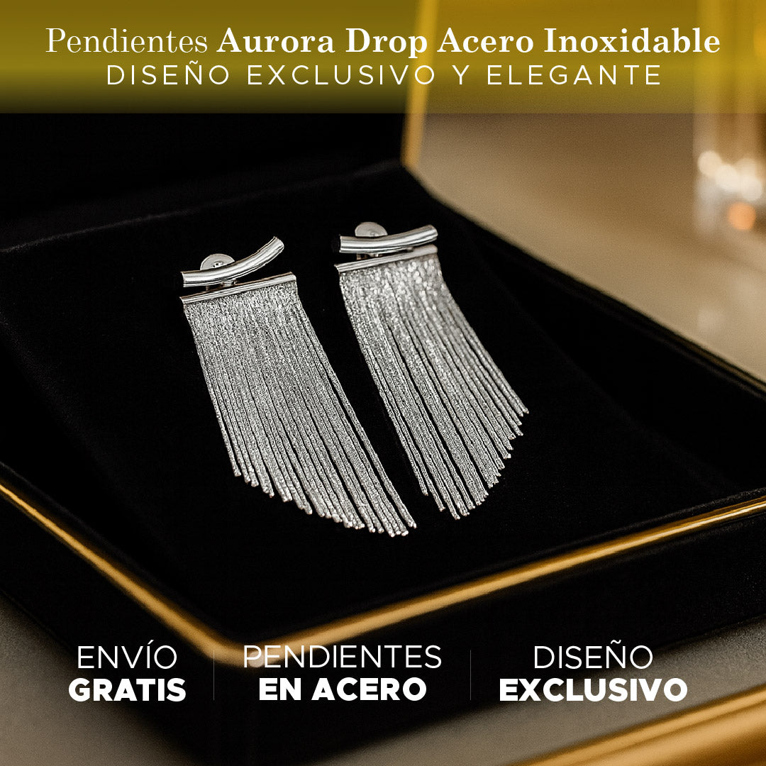 🌙 PENDIENTES DE ACERO INOXIDABLE AURORA DROP™ ✨