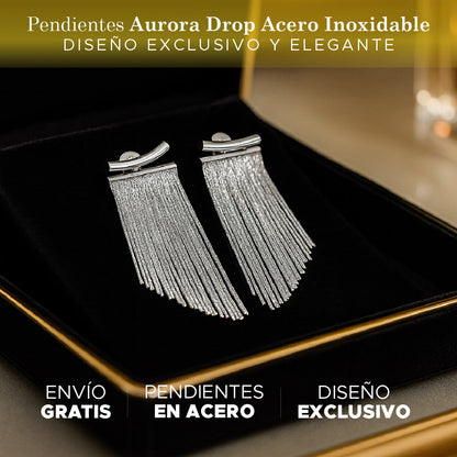 🌙 PENDIENTES DE ACERO INOXIDABLE AURORA DROP™ ✨