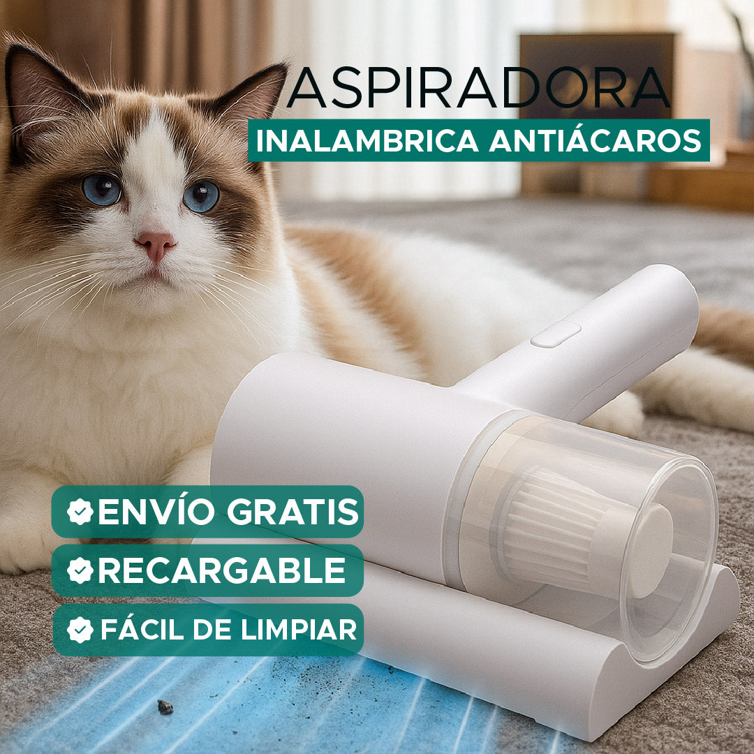 🌀 Aspiradora Antiácaros  Inalámbrica Recargable 👌