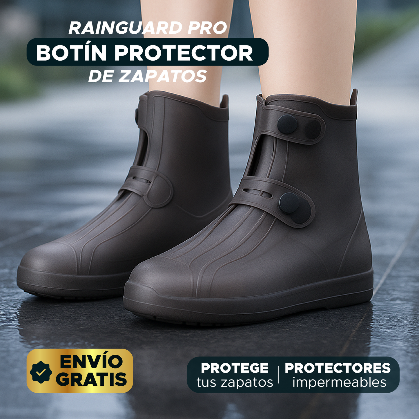 💧 RainGuard Pro™ 🌧️ Botín protector de zapatos 🦶