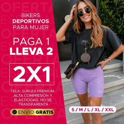 💖 PAGA 1 LLEVA 2 BIKERS DEPORTIVOS PARA MUJER 🔥