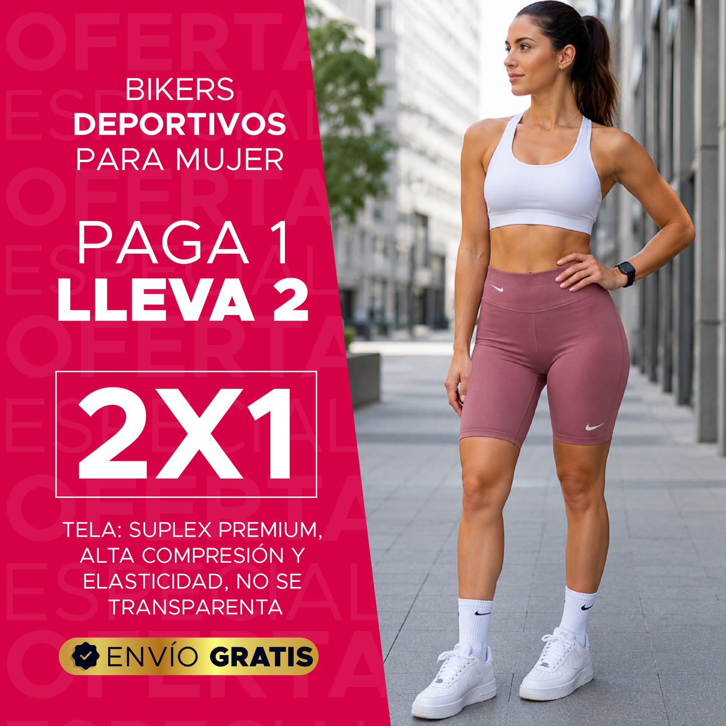 💖 PAGA 1 LLEVA 2 BIKERS DEPORTIVOS PARA MUJER 🔥