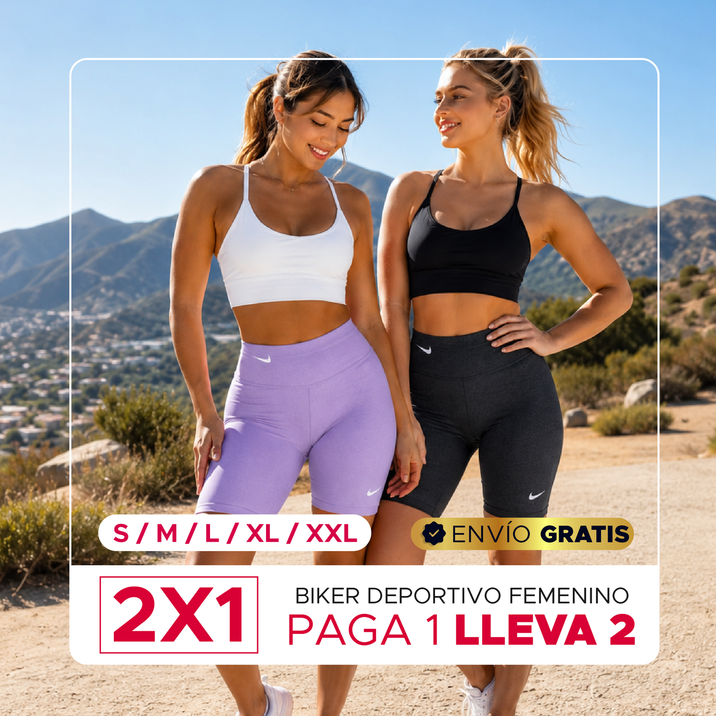 💖 PAGA 1 LLEVA 2 BIKERS DEPORTIVOS PARA MUJER 🔥