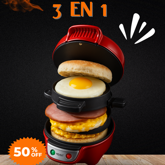 MÁQUINA MULTI RECETAS 3 EN 1 🍔🍳🥓 Desayunos Perfectos✨
